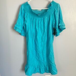 Boston Proper off the shoulder ruffle dress